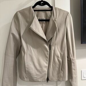 Vince light grey Leather Jacket
